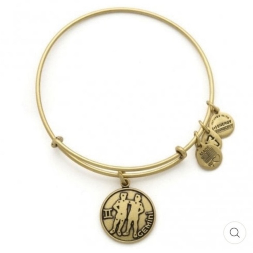 Alex and Ani Retired Gemini II Zodiac Gold Plated Bracelet NWT